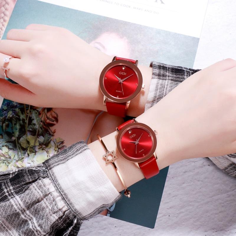 Simple And High-Value Couple Belt Quartz Watch Fashionable Light Luxury High-End Waterproof Quartz Belt Watch