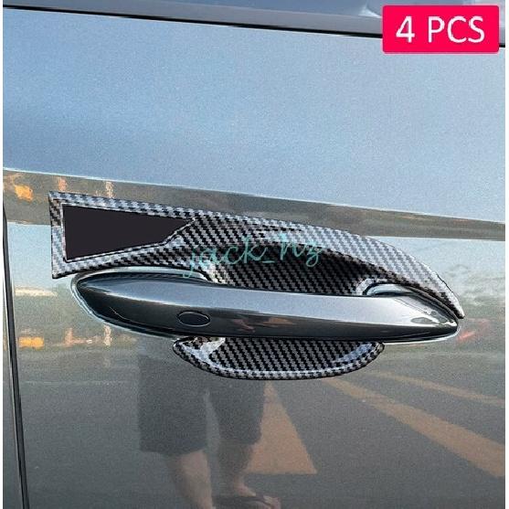 Carbon Fiber Door Handle Surrounds Protector For -2025 Hyundai Tucson