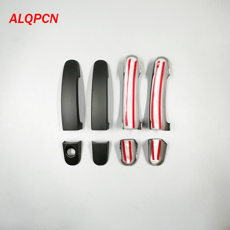 Für Ford Ranger T6 T7 2012-2018 Zubehör Türgriffabdeckung Verkleidung Kunststoffimitat schwarz