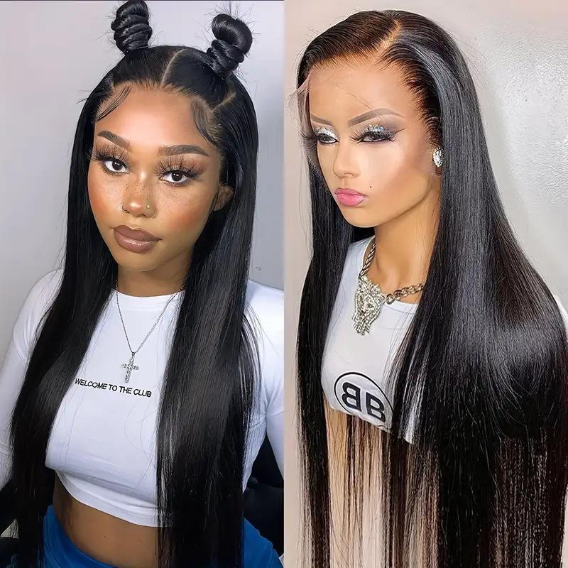 European & American Fashion Straight Hair Wig - Hot Selling Front Lace Middle Part Full Head Cover Available