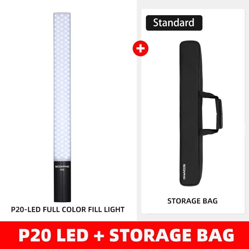 SOONPHO P20 Handheld 2500K-8500K RGB LED Video Light Wand Colorful Ice Stick Light with Type-C Battery for Photography youtube