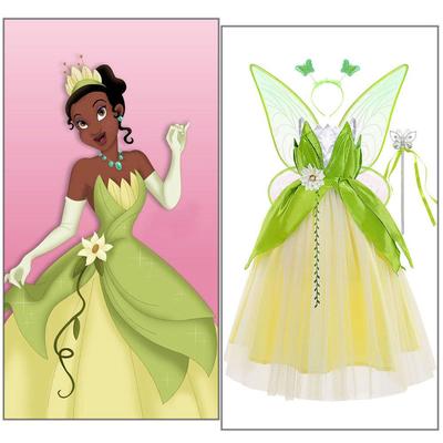 Halloweenkostuum voor kinderen: Kleine Kikkertprins/Prinses Tiana Jurk