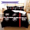 Rammstein Band Pattern Bedding,Quilt Set Quilt Cover Pillowcase Home Birthday Gift (1 * Duvet Cover + 2 * Pillowcase, Without Core)