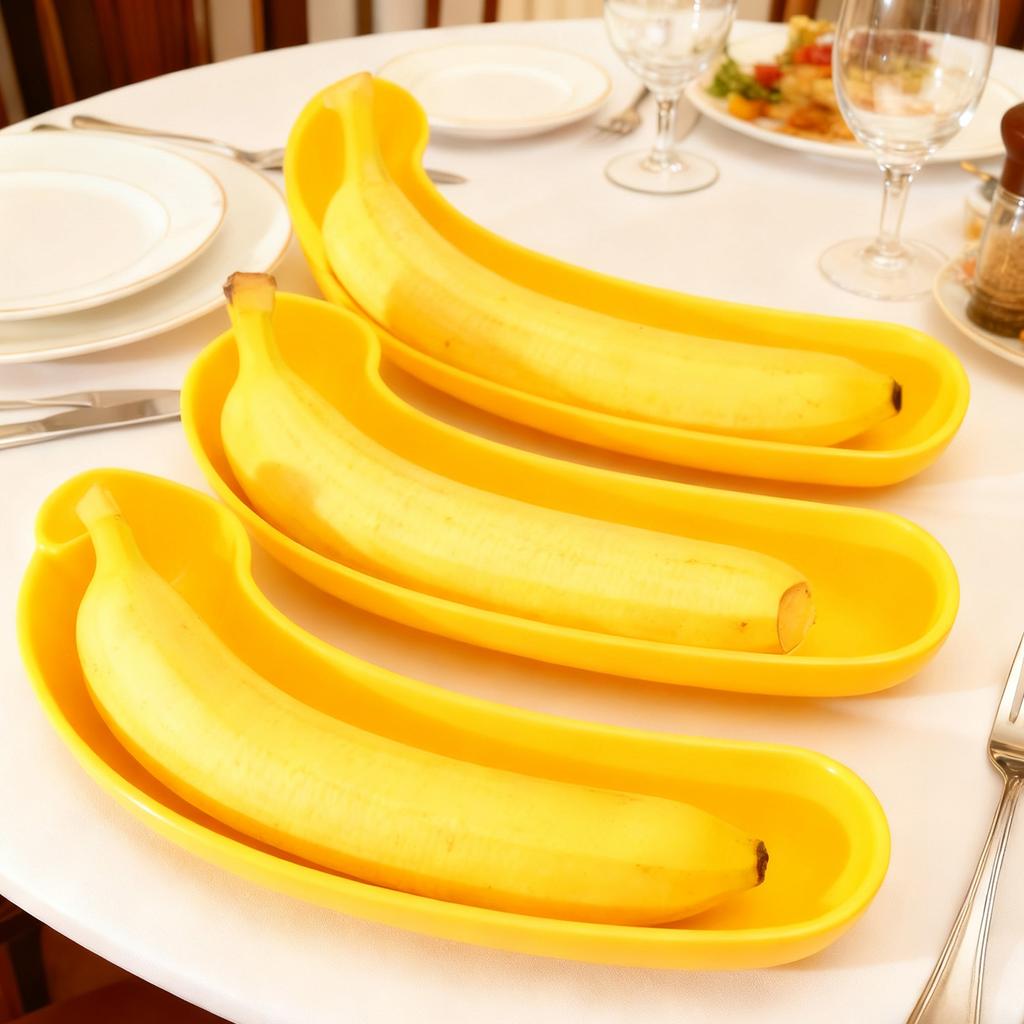 Portable Banana Shape Protective Case Travel Picnic Reusable Banana Storage Container Anti-Squeezing Kid Food Fruit Carrier Pod