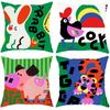Chinese Zodiac Print Cushion Cover Comfortable Reversible Pillow Cover Ideal for Car Sofa Bedroom & Beyond