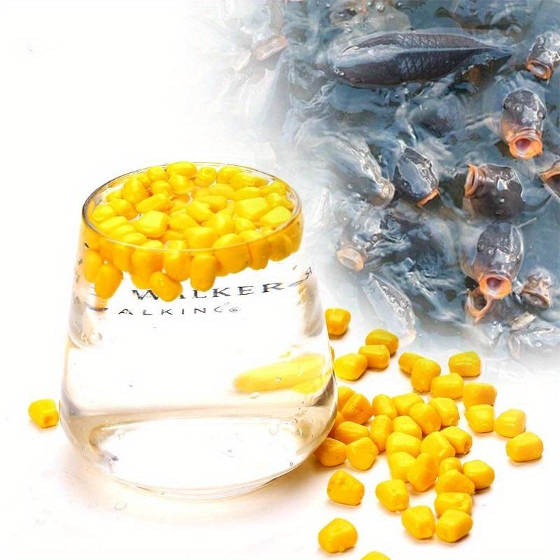 100Pcs/Lot Fishing Corn Floating Boilies Flavoured Soft Lure Grass Carp Bait Silicone Soft Plastic Bait Artificial