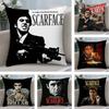 Classic S-Scarface Movie Pillow Case Plush Fabric Soft Double Sided Print Sofa Cushion Cover Throw Pillow Covers