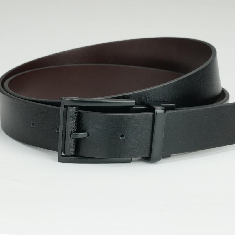 Belt Can Be Rotated and Punched with Needle Holes and Switched on Both Sides of Cowhide Leather Genuine Leather Pants Belt