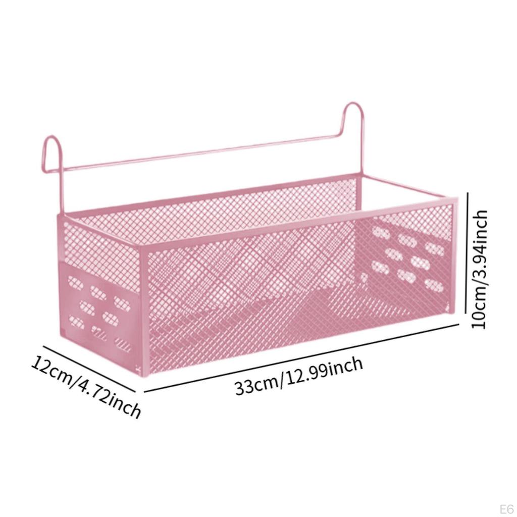 Bed Shelf Mesh Basket As Space Saving Storage Solution Made of Iron with Breathable Design