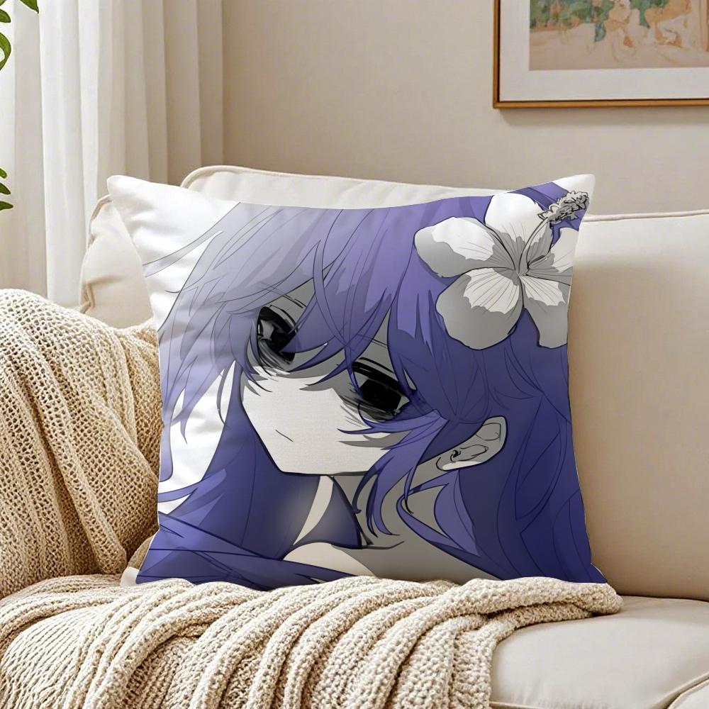 Music Anime SSewerslvt Cushion Cover Plush Decorative Pillow Case With Hidden Zipper Cutecore Room Decor For Home