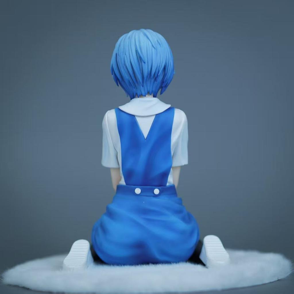 In stock Evangelion girl Rei Ayanami 5.51Inch/14cm can move PVC Sit posture In-vehicle sexy Temptation Cute figure Toys Presents