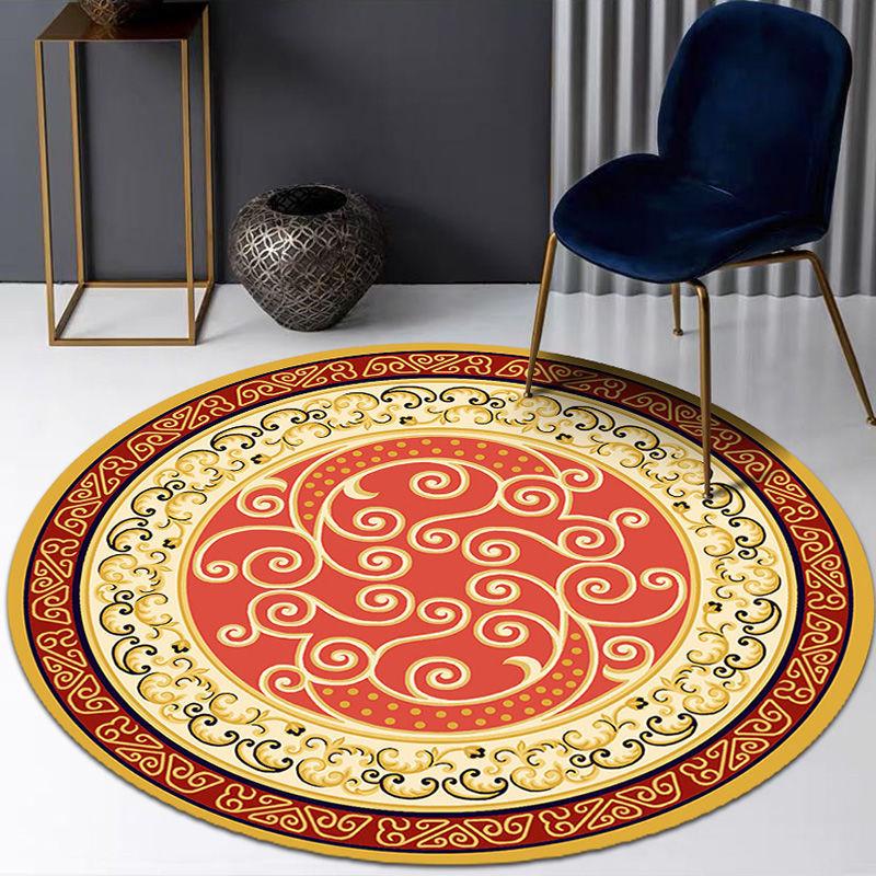 Home Decoration Simple Style Living Room Bedroom Mat Anti-slip Mat Yoga Mat Round Carpet Door Mat Porch Mat Tapete Redondo