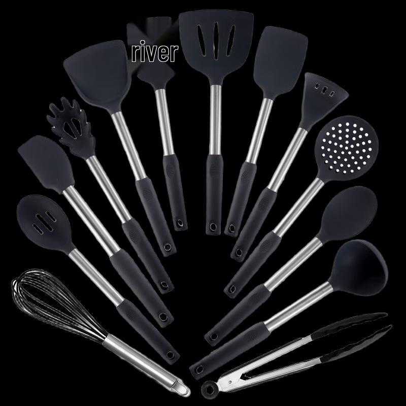 Yoshida Artisan 13-Piece Silicone & Stainless Steel Kitchen Utensil Set