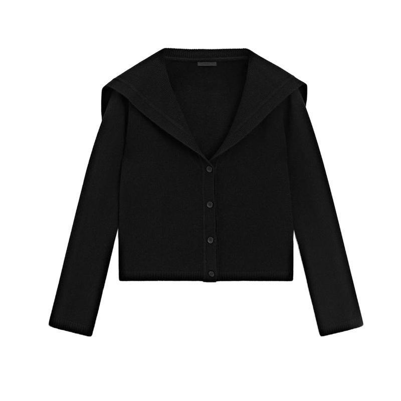 MD Spring New Women's Clothing American College Short Sailor Collar Sweater Knitted Cardigan Top Outwear 6003800