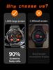2026 AK82 Sports Smartwatch with Flashlight BT Call 1.8inch Round Screen IP68 Waterproof Fitness Tracker Smart Watch for Men