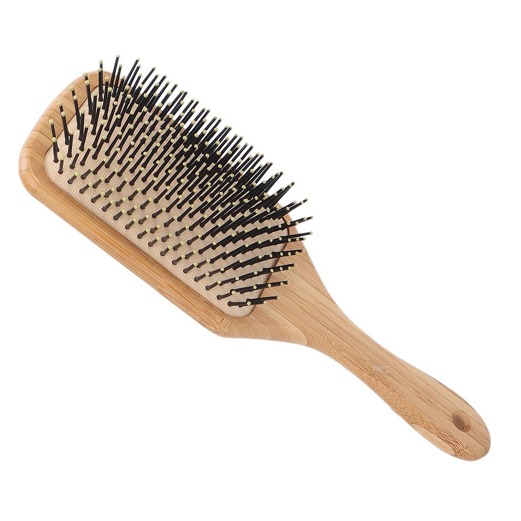 Perie profesională pentru păr creț gros Perie de descurcare cu paletă cu mâner din lemn