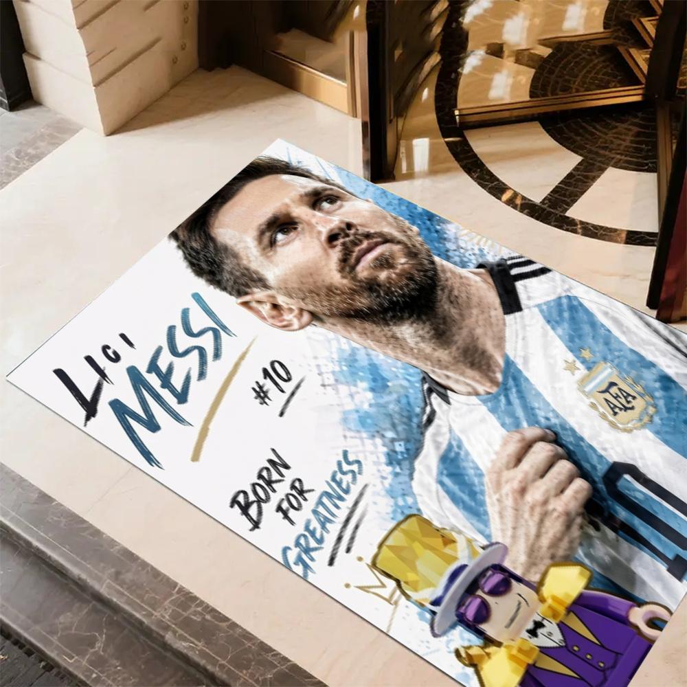 Lionel Messi Football Legends Collage Carpet Design For Living Rooms Playrooms Balcony Dining Room Antislip Rug Office Home Decor Perfect Gift For Fri