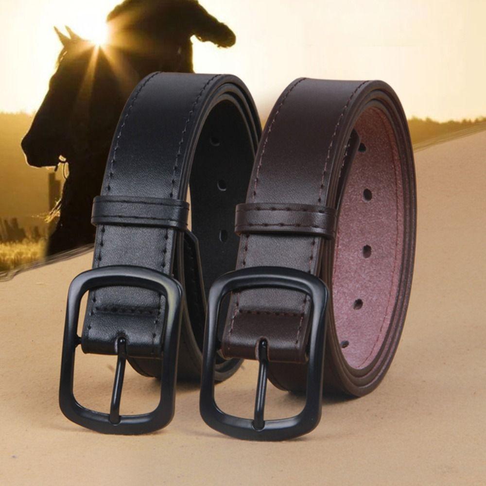 

Metal Buckle Pin Buckle Business Belt Crocodile Pattern Waistband Casual Leather Belt