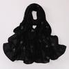 Pearl Chiffon Starry Bow Rhinestone Long Scarf Muslim Women Headscarf