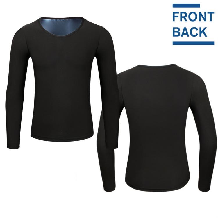 Men's Sauna Sweat Suit: Running Sports Fitness Long Sleeve Body Shaper