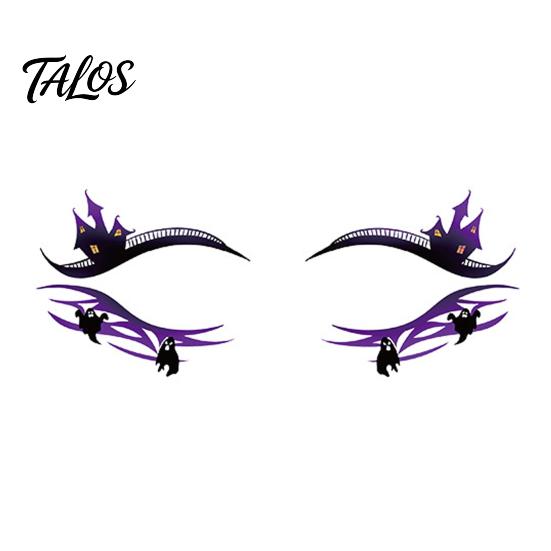 Adesivi Sicuri Amici della Pelle Tatuaggi Temporanei Viso Halloween per Donne, Ragnatela Zucca Impermeabile Arte Occhi Mascherata Carnevale Cosplay Trucco