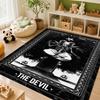 Dark Baphomet Pentagram Art Indoor Rug Soundproof Shockabsorbing Carpet For Office Study Home Decor Memorial Gift