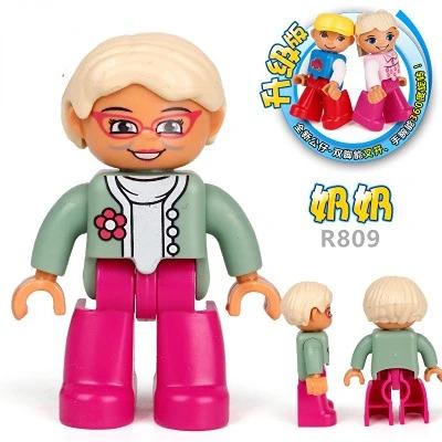 Compatible Large Building Blocks Figures Family Professional Roles Flexible Joints DIY Brick Toys
