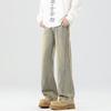 Men's American Retro Wide Leg Patchwork Jeans