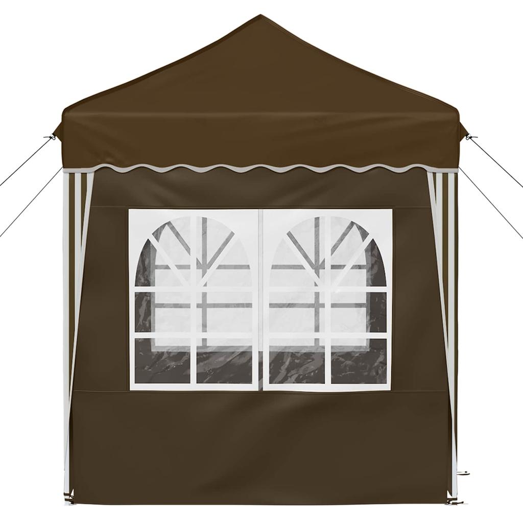Pop Up Party Tent 195 X 195 X 245 Cm Taupe Oxford Fabric