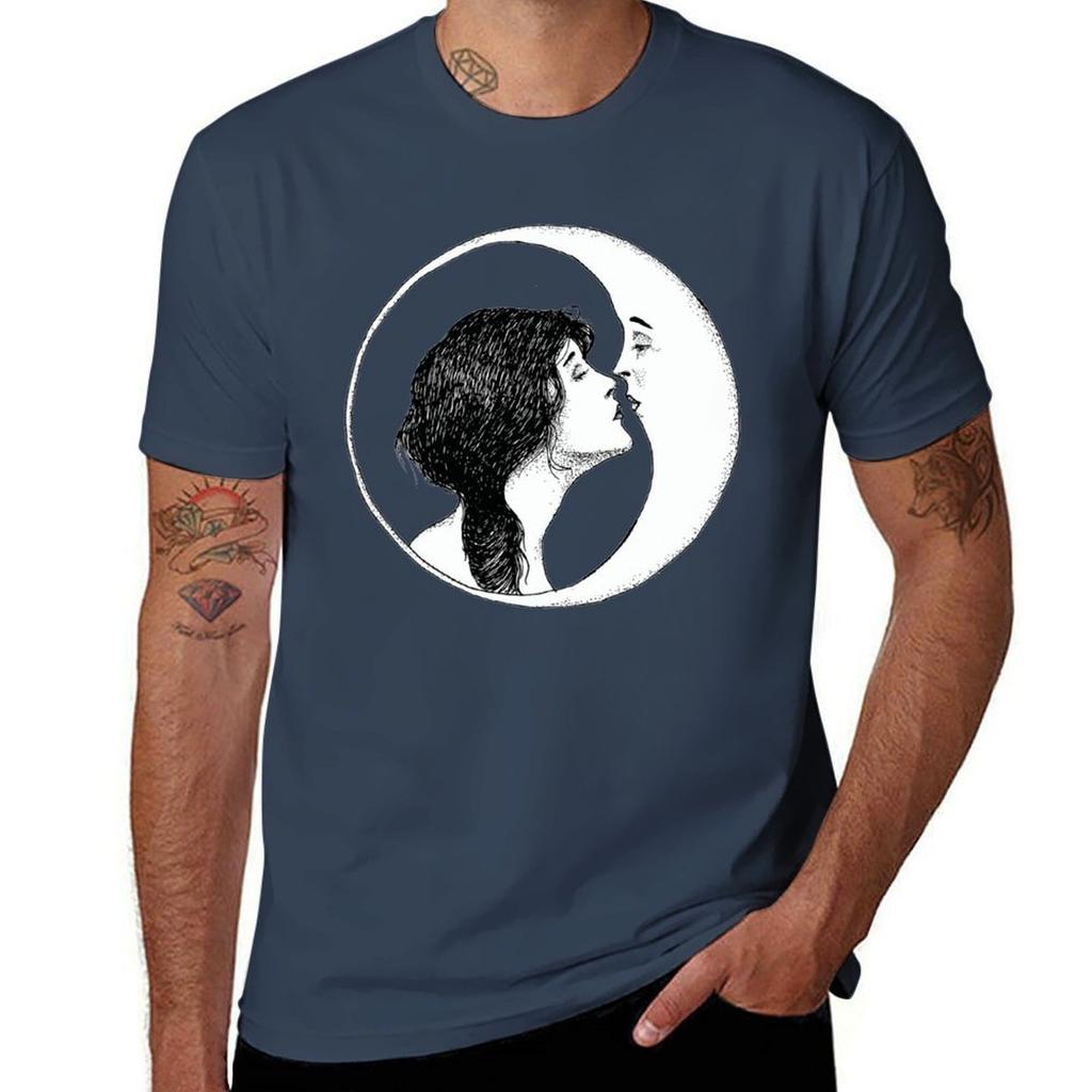 The Lady and the Moon TShirt Large Size Soft Cotton TShirt