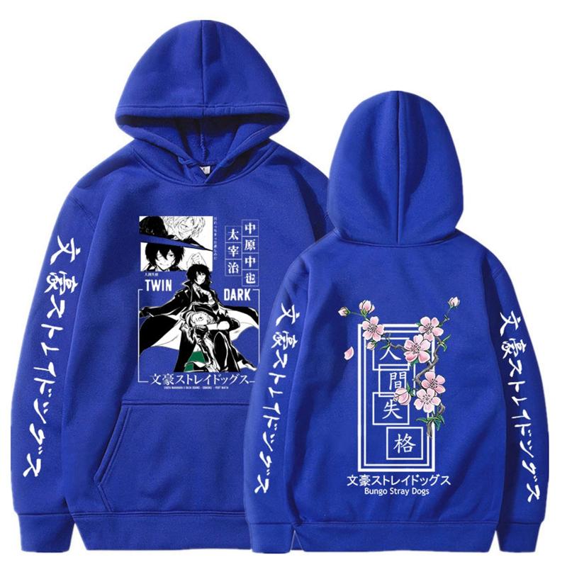 Anime Wenhao Wild Dog Printed Hoodie Fall Winter Men Fashion Loose Pullover Women O-Neck Fleece Long Sleeve Sweatshirts