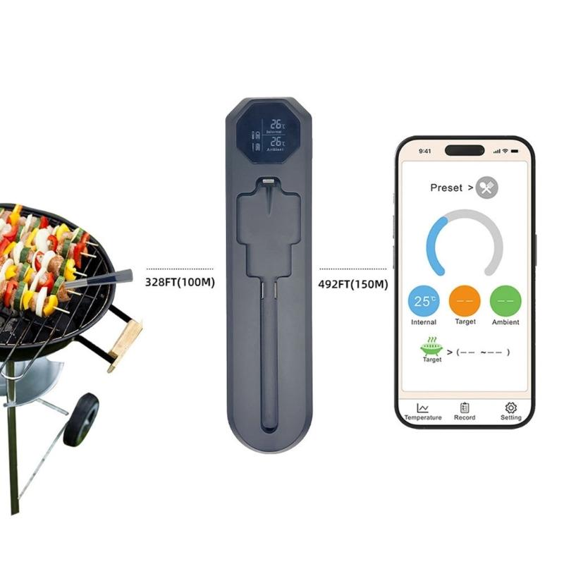 Intelligent Cooking Thermometers Meat Thermometers For BBQ Oven Grills Realtime Monitoring Via Devices