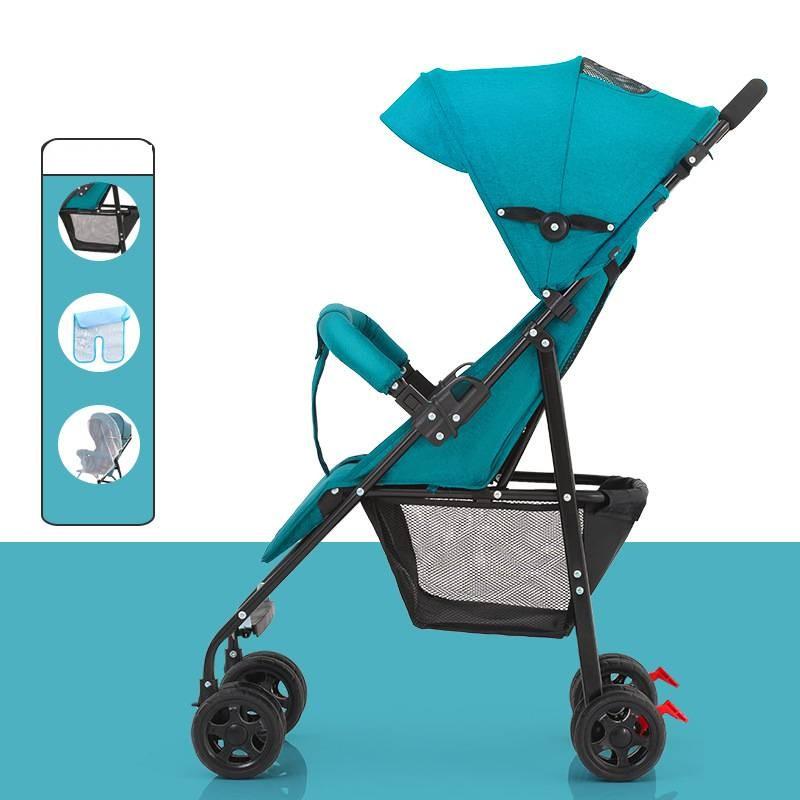 Sturdy Steel Frame Baby Stroller Convenient Folding Umbrella Design For Travel Use