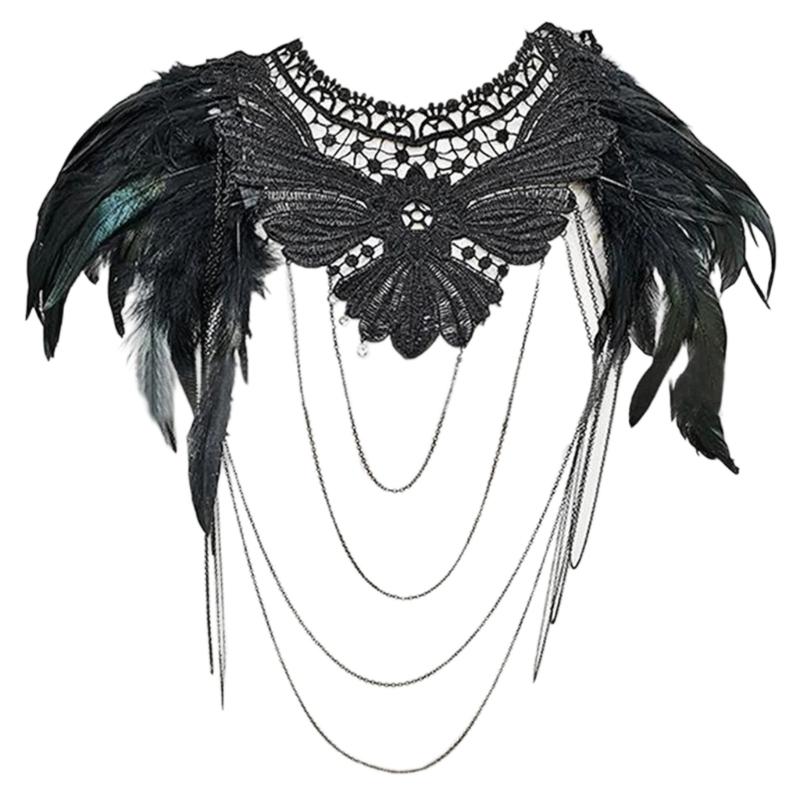 

Элегантный костюм для маскарада с перьями, тонкое кружево для танцевальных вечеринок, легкий и дышащий аксессуар для косплея 1