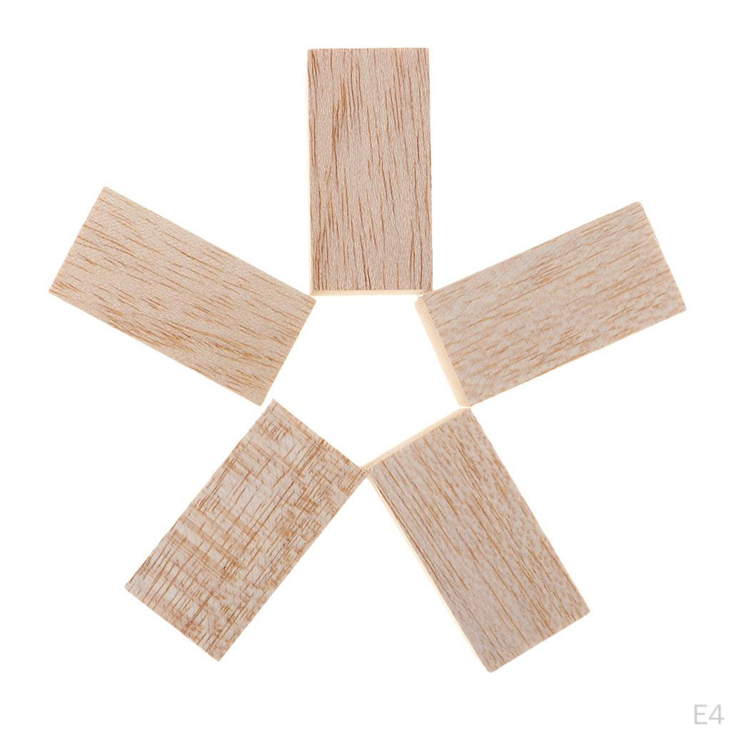 Balsa Wood Blocks Wooden Rods Sticks for Models, Aircrafts Kit, Film Props, DIY Projects - Pack of