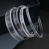 Plain Headbands Toothed Hair Hoop Headbands Clear Plastic Hair Hoop 8mm/12mm/20mm/25mm Plain Headbands Toothed Comb