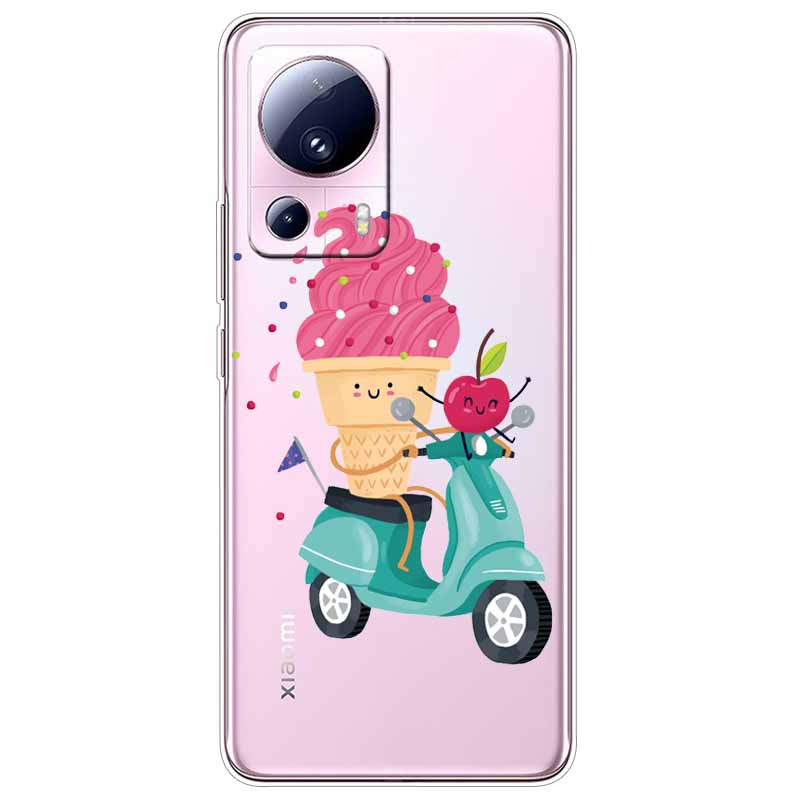 For Xiaomi 13 Lite 5G Case 13Lite Clear TPU Soft Lovely Cats Silicone Print Cover for Xiaomi Mi 13 Lite Transparent Xiaomi13Lite