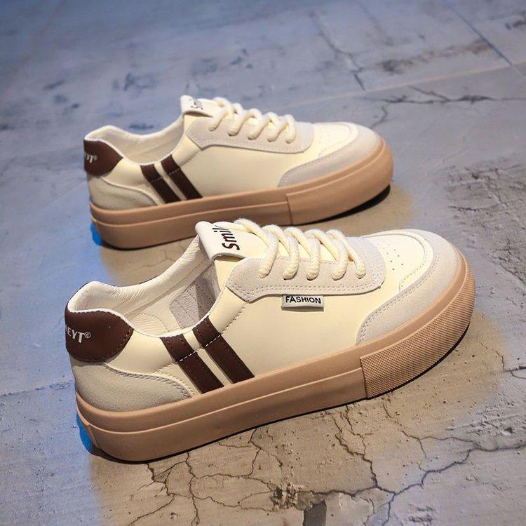 thick-soled German training shoes 2025 summer new retro board shoes sports thin casual women s shoes Korean version Forrest Gump white shoes 35 коричневый 2819₽