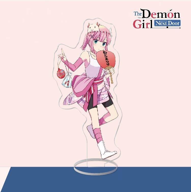 Anime Acrylic Stand Action Figure Toy The Demon Girl Next Door PVC Acrylic Stand Machikado Mazoku Desktop Stand Model Toy Gift