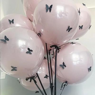 18inch/24inch Transparent Bobball Pink Bow Ribbon Balloon Set Valentine's Day Engagement Birthday Party Decoration