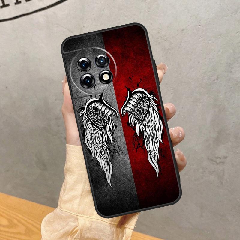 Wings Angel Devil Case For OnePlus 8 9 10 Pro 15 15R 13 R 12 11 13T 10T 8T Nord CE 5 2 3 4 Lite N20 N30 Cover