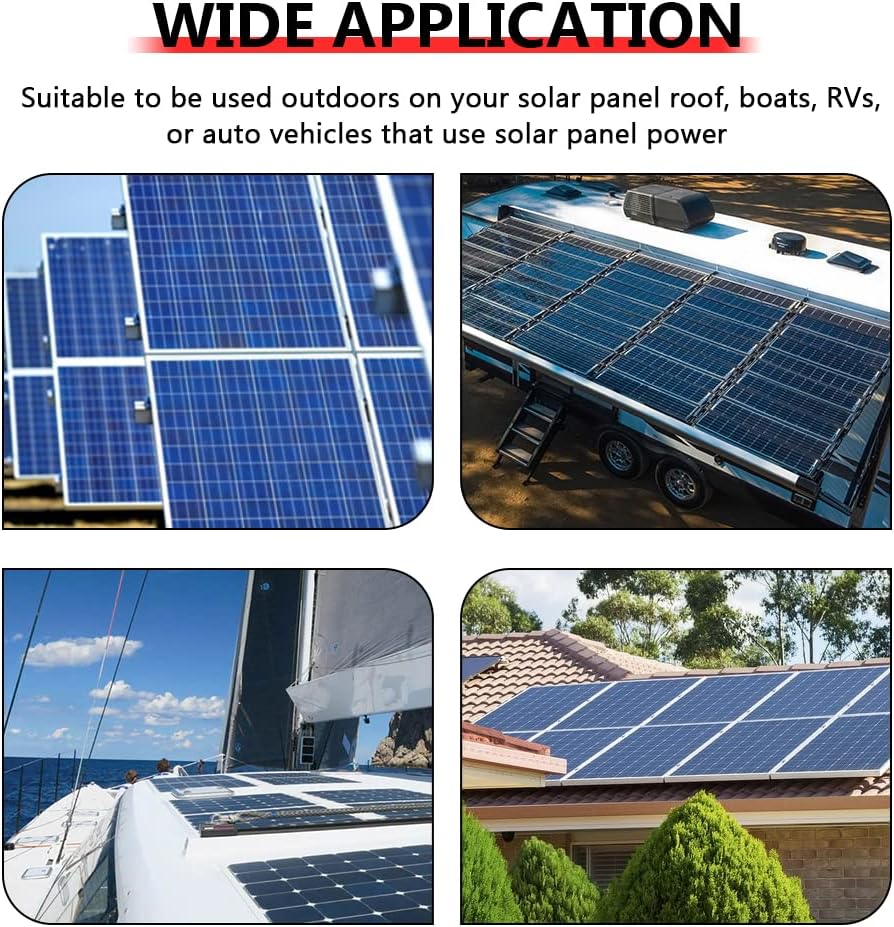 12 PCS Solar Connectors with Spanners Solar Panel Cable Connectors 6 Pairs Male/Female