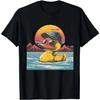 Unique Yellow Duck Tee with Sunglasses & Cap T Shirt  Graphic T Shirts Mens Clothes Tops Camisetas Streetwear Ropa Hombre