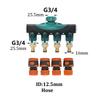 3/4“ Thread 4-Way Tap Hose Water Splitter Valve Zinc alloy Outdoor Faucet For Garden Irrigation Systems