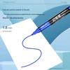Deli Broad Tip Permanent Markers (Blue, 10-Pack)