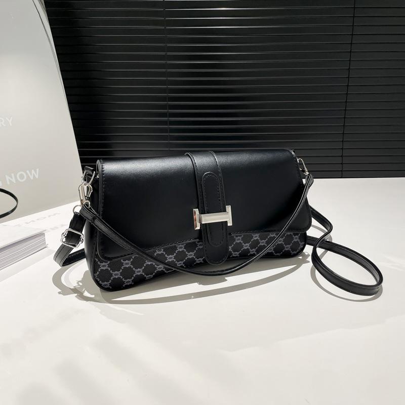 

Премиальная сумка подмышку для женщин 2025 новая модная популярная сумка через плечо весенняя трендовая универсальная сумка-мессенджер чёрный