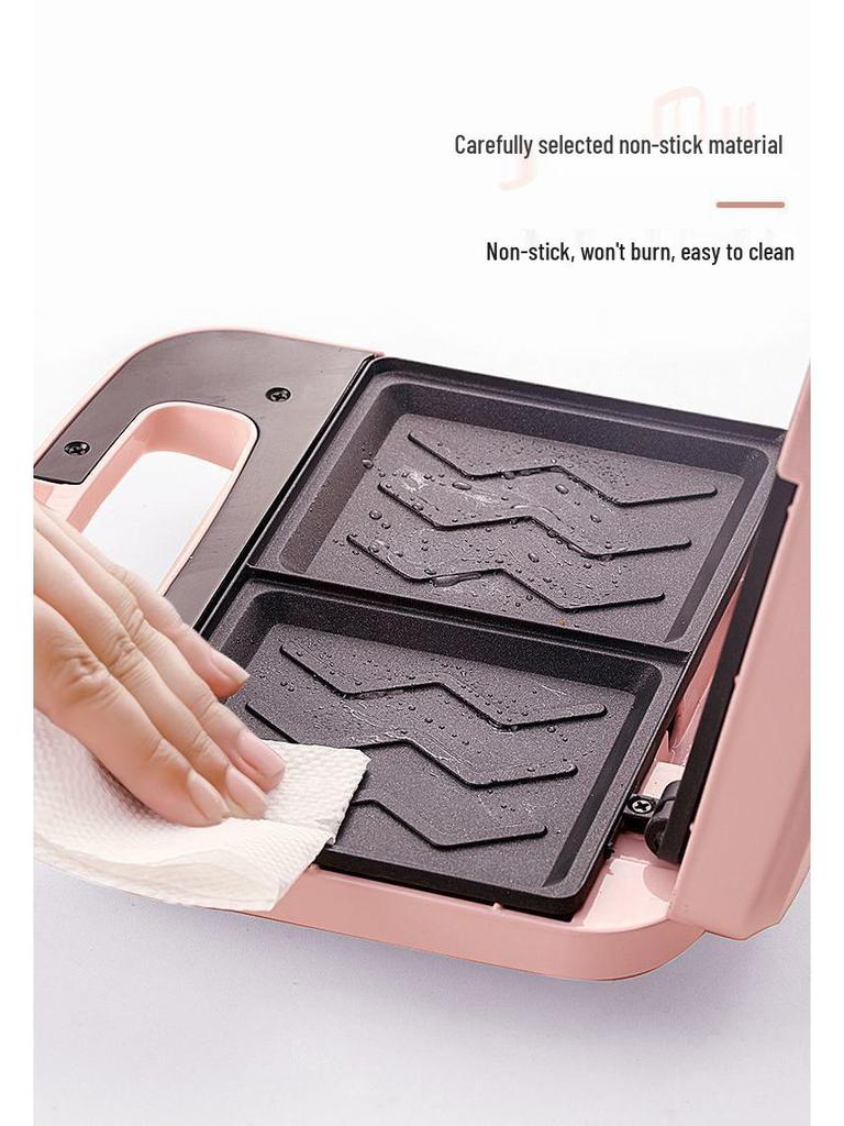 Multi-Function Sandwich Maker with Double Plates - Electric Toaster, Grill, and Griddle