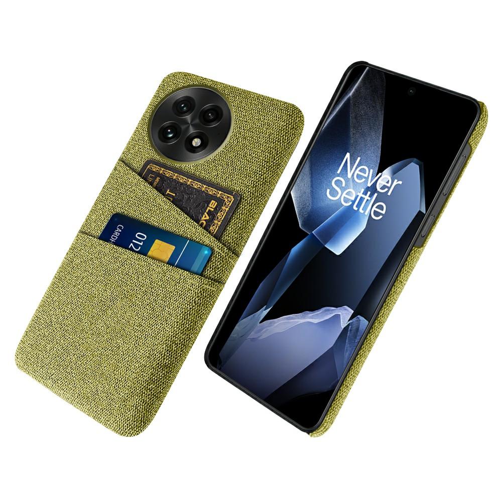 Für OnePlus 13 Hülle Stoff+Hart PC Handyhülle mit Dualen Kartenfächern
