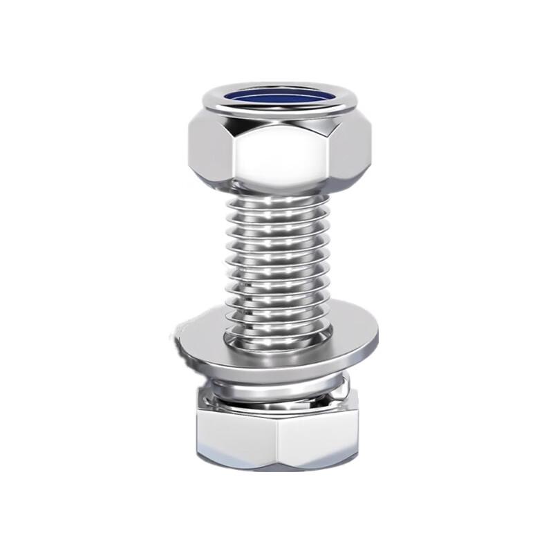 Hangshi M10 304 Stainless Steel Anti-Loosening Hex Screw & Nut Set