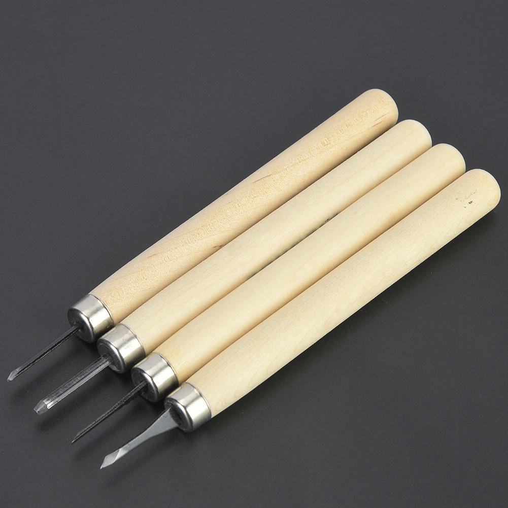 Wood Carving Knife Woodcut Knife Wood Carving Tools For Rubber Stamp Four Piece Set(No.1 Suit)